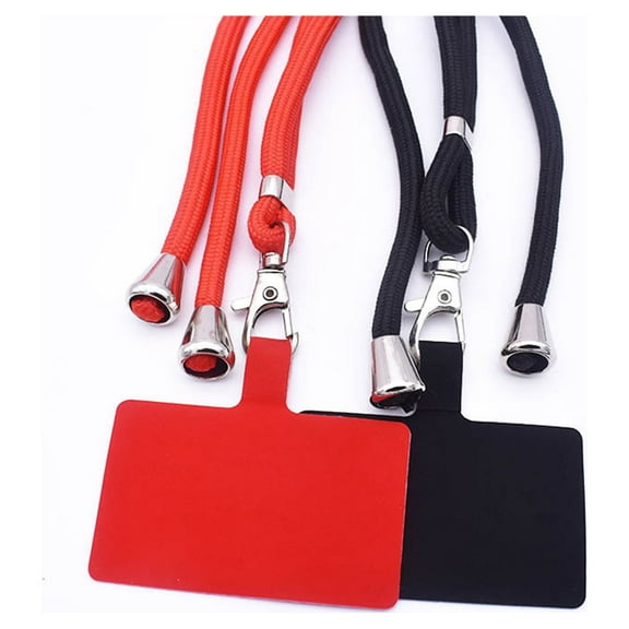 Limei 1 Pack Phone Lanyard Universal Adjustable Neck Straps with Adhesive Phone Tether Tab, Phone Lanyard Crossbody Compatible with Most Smartphone - Black