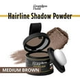 thumbnail image 2 of Seamless Hold Hairline Shadow Powder - Waterproof Hairline Shadow for Instant Coverage, Root Concealer Powder, Fills Thinning Hair for Women and Men, Root Touch Up Hair Powder (Medium Brown), 2 of 11