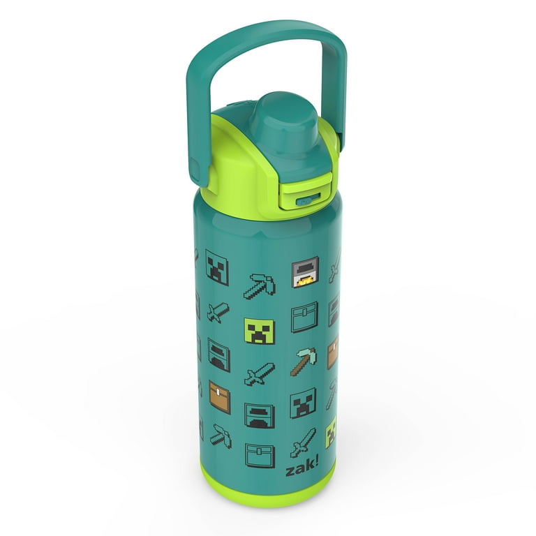 【⭐︎ゆっこ⭐︎】water life series Zak Designs 20oz Minecraft Kids Straw Water Bottle, Stainless