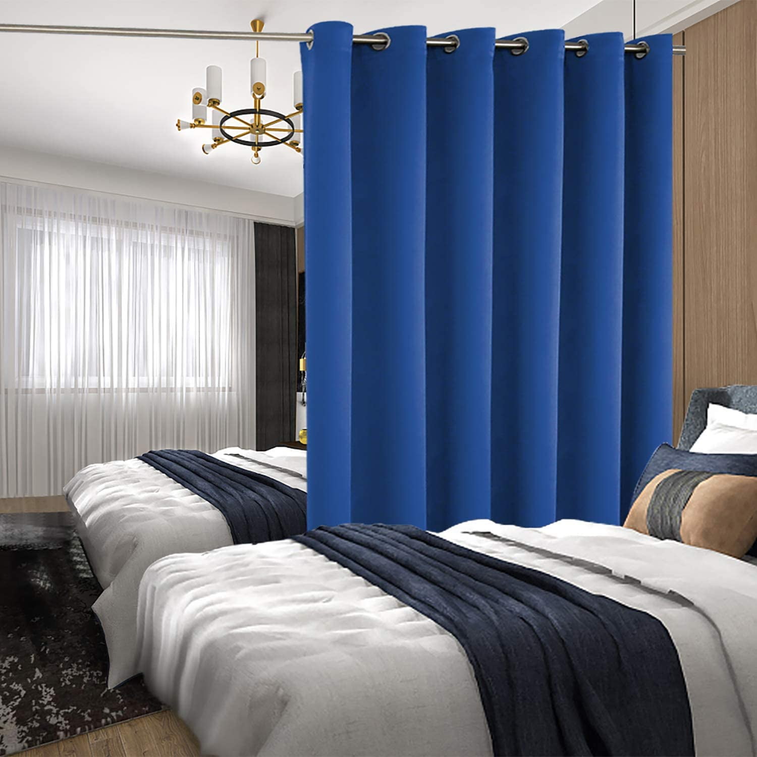 Room Divider Curtain, Wall Divider Wide Curtain, Sliding Door Curtain
