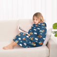 thumbnail image 4 of Cartoon Construction Vehicles Animals Blanket Hoodies for Kids 6-13YR Oversize Wearable Blanket Hoodies for Boys Girls Teens, 4 of 7