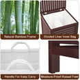 thumbnail image 6 of Bamboo Laundry Hamper with Lid, 120L Large Clothes Laundry Sorter with Removable 2-Section Liner Bag, Raised Laundry Basket Organizer for Clothing, Bathroom, Bedroom, Laundry Room, Espresso, 6 of 14