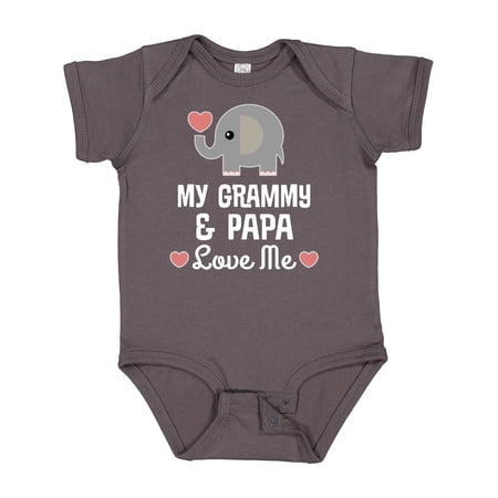 Inktastic Grammy and Papa Love Me Grandchild Boys or Girls Baby Bodysuit