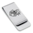 thumbnail image 1 of Stainless Steel Viking Battle Boar Classic Slim Money Clip Credit Card Holder, 1 of 2