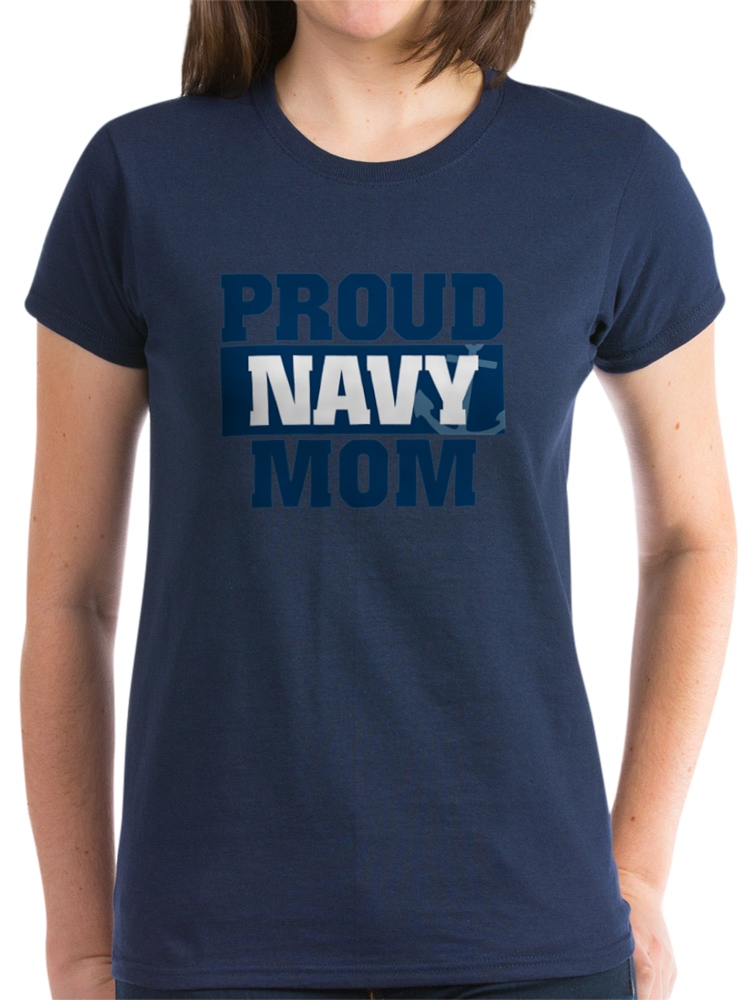Tidlig Tilsvarende billedtekst CafePress - US Navy Proud Navy Mom - Women's Dark T-Shirt - Walmart.com