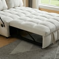 thumbnail image 6 of 3 in 1 Sleeper Sofa Couch Bed, Velvet Convertible Loveseat Sleeper Sofa Bed with USB Port, Swivel Phone Holder, Removable Backrest for Living Room, 6 of 8