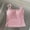 Pink, variant on SEMPAI Womens Striped Lace Trim Cami Crop Top Button Front Spaghetti Strap Y2k Tops