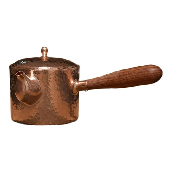 Tnarru Tea Kettle Chinese Copper Kettle 400ml Anti Scalding Handle Ancient Charm Water Kettle Kungfu Tea Pot for Outdoor Home Hiking