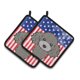 thumbnail image 1 of Soportes para macetas Caroline's Treasures Bandera americana y caniche gris plateado BB2189PTHD 7.5HX7.5W multicolor, 1 of 1