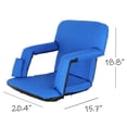 thumbnail image 6 of SuperDeal Outdoor Portable Stadium Seats Tiltable Design with Cup Holder, Blue, 6 of 10