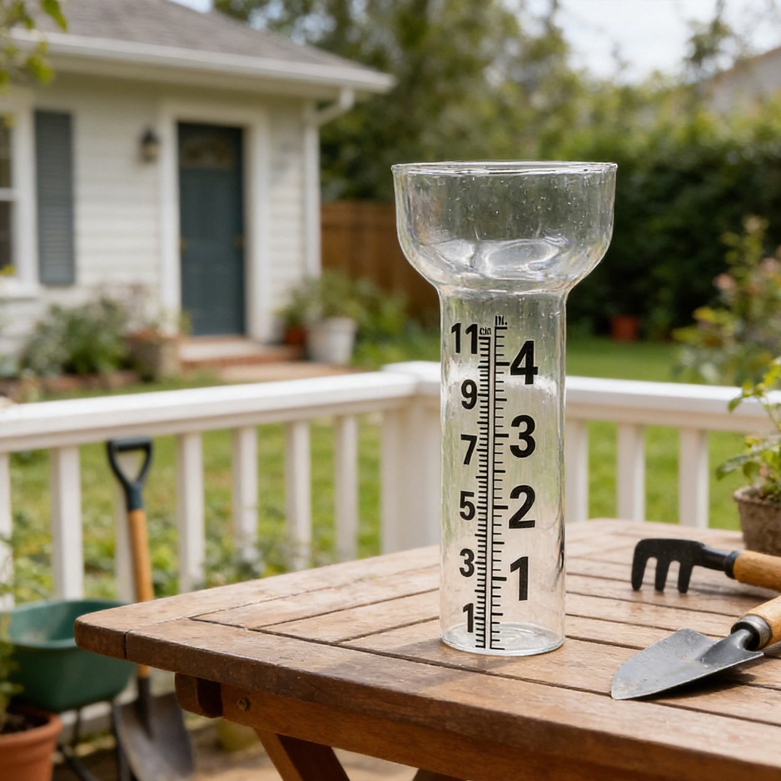 CSStudio regenwassermesser Rain Gauge, High Borosilicate Glass, Clear, Scratch and Wear Resistant, Weatherproof