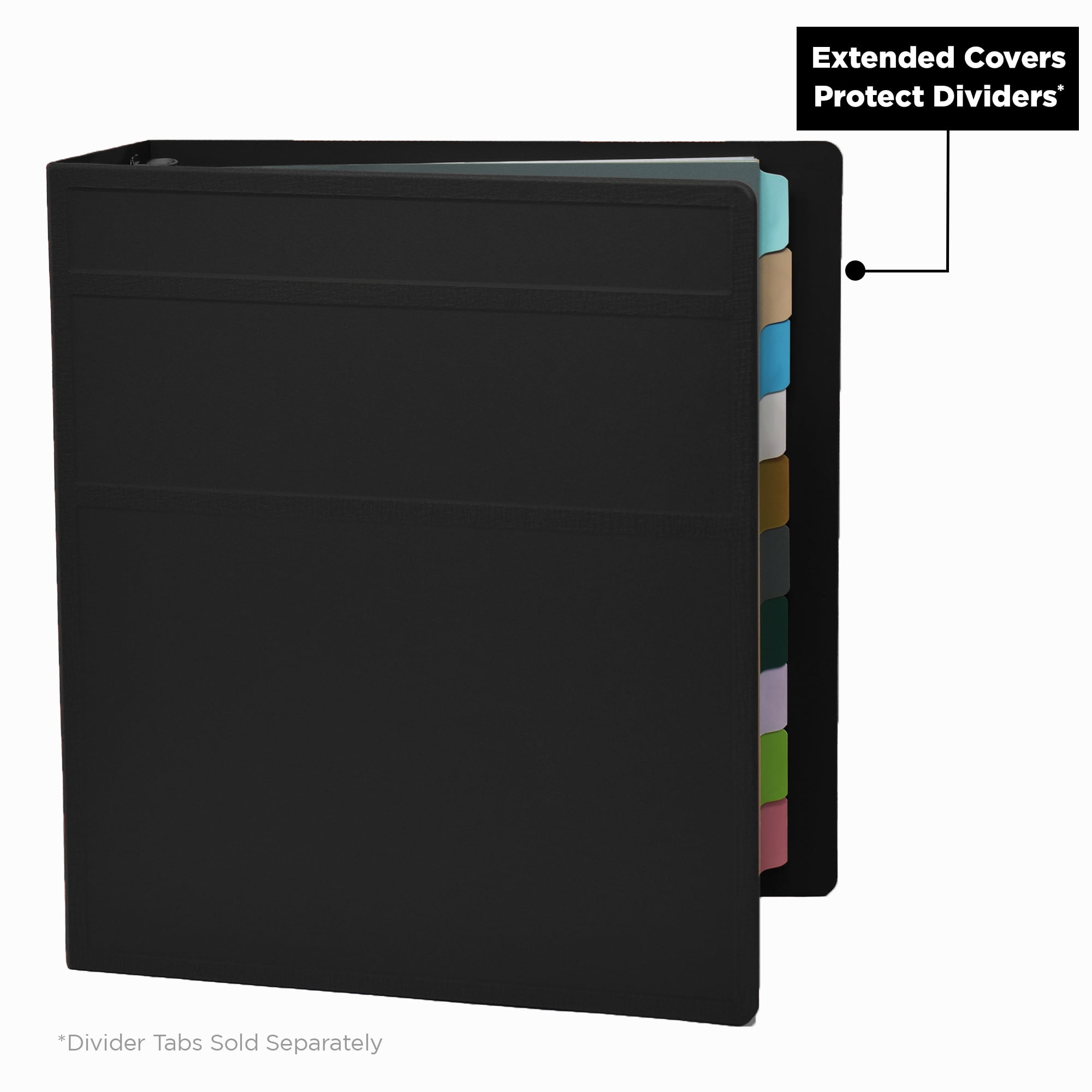 Carstens 2-Inch Heavy Duty 3-Ring Binder - Side Opening, Black