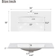 thumbnail image 6 of 36 inch Shaker Style Free-Standing Bathroom Vanity Cabinet with Sink, Soft-Close, 2 Doors+4 Drawers, 6 of 8