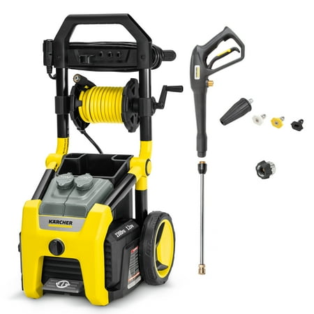 Karcher K2300PS 2875 Max PSI Electric Pressure Washer with 4 Nozzles and Hose Reel 1.2 GPM
