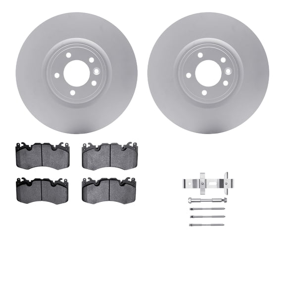 Dynamic Friction Company Front Geospec Brake Rotors with 5000 Advanced Brake Pads includes Hardware 4512-11073