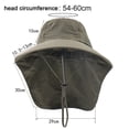 thumbnail image 5 of Joernso Fisherman Hat Waterproof Breathable with Fasten Strap Summer Sun Men Women Boonie Neck Flap Hat for Outdoor, 5 of 8