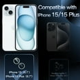 thumbnail image 2 of JETech Camera Lens Protector for iPhone 15 6.1-Inch and iPhone 15 Plus 6.7-Inch, 9H Tempered Glass Metal Individual Ring Cover, HD Clear, 2-Pack (Blue), 2 of 7