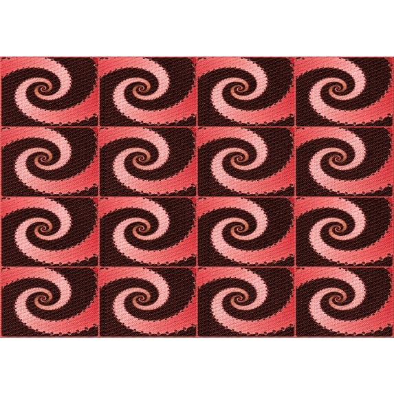 Ahgly Company Indoor Rectangle Patterned Valentine Red Area Rugs, 4' x 6'