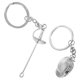 thumbnail image 4 of 2 llaveros de esgrima con colgante de metal para aficionados al deporte., 4 of 5