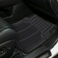 thumbnail image 4 of Universal Car Floor Mats 3-Piece Set Pvc Waterproof Non-Slip Heavy Duty Tray Design With Raised Edges Rubber Grip Anti-Skid Protection For Vehicles 29X17 Inch, 4 of 8