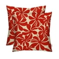 thumbnail image 1 of RSH Décor Indoor Outdoor Set of 2 Pillows, 20" x 20", Twirly American Red Floral, 1 of 6