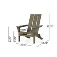 thumbnail image 4 of GDF Studio Gurekam Outdoor Acacia Wood Folding Adirondack Chair, Gray, 4 of 9