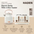 thumbnail image 2 of Haden Heritage 4 Slice Wide Toaster & Electric Water Kettle, Ivory & Copper, 2 of 10