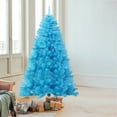 thumbnail image 5 of FAMTKT 7Ft Blue Christmas Tree, Full Artificial Holiday Decorations for Home, Office, Party Decoration w/ 1000 Branch Tips, 5 of 8