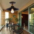 thumbnail image 4 of CIMAXIC Black PVC Flush Mount Ceiling Light with Durable Construction for Kitchen Island or Bar Counter 1 x E27 Bulb Not Included,8.66"X8.66"X5.91", 4 of 4