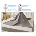 thumbnail image 7 of Zip On Fitted Sheet Twin Size(39X75) - Includes 1 Fitted Base + 2 Zip Sheet - Easy to Change, Won’t Pop Off Twin Sheet - Soft 600 TC Cotton Fitted Sheet- Upto 16” Deep Pocket Ivory Color, 7 of 7