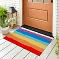 Aminojy Colorful Beach Themed Carpet Non Slip Entrance Door Mat