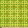 thumbnail image 2 of Checkered Fabric by the Yard, Monochrome Geometric Motif of Inner Flower Petals Nature Contemporary Boho Art, Upholstery Fabric for Dining Chairs Home Decor Accents, Lime Green by Ambesonne, 2 of 5