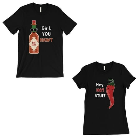 Hot Sauce & Chili Pepper Matching Couple T-Shirts Gift