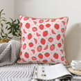 thumbnail image 4 of KLL Strawberry Decorative Throw Pillow Covers Velvet Soft for Couch Sofa Bedroom Living Room Outdoor (No pillow core)- 18"x18", 4 of 5