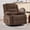 linen Brown, variant on 360° Manual Swivel Recliner Chair with 3‑Position Recline, Overstuffed Wide Single Lounge Chair with 2 Cup Holders & 2 Side Pockets, PU Fabric