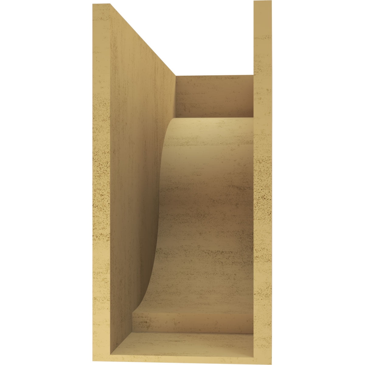 10"W x 30"D x 20"H Classic Van Buren Rough Cedar Woodgrain TimberThane Corbel, Primed Tan