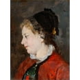 thumbnail image 2 of Cassatt, Mary 15x18 White Modern Wood Framed Museum Art Print Titled - Portrait of Madame Sisley, 2 of 4