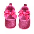 thumbnail image 4 of AJZIOJIRO Newborn Baby Girls Princess Shoes Lovely Bow Solid Color Soft Sole Sequins Shoes 0-18 Months Baby Casual Walking Shoes, 4 of 5
