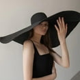 thumbnail image 7 of SikaFu Oversized Beach Straw Hats for Women Extra Large Wide Brim Beach Hat Foldable Roll up Floppy Sun Hat, 7 of 7