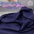 thumbnail image 3 of Sabanas Queen Size Microfibra Amplias Con Relieve Diseño Elegante Nubisuave  Liso Textura Suave, 3 of 6