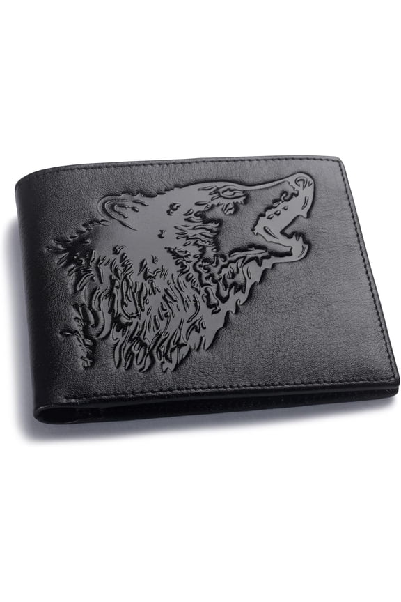 Mens Wallets Leather Bifold Cool Wallet For Men ,Rfid Blocking, For Him Husband (black)