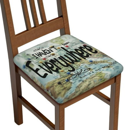 

Salelf I Haven t Been Everywhere But Its On My List Seat Covers for Dining Room Chair Set of 2 Stretch Fit Removable Washable Chair Seat Cushion Protector Slipcover for Kitchen Office