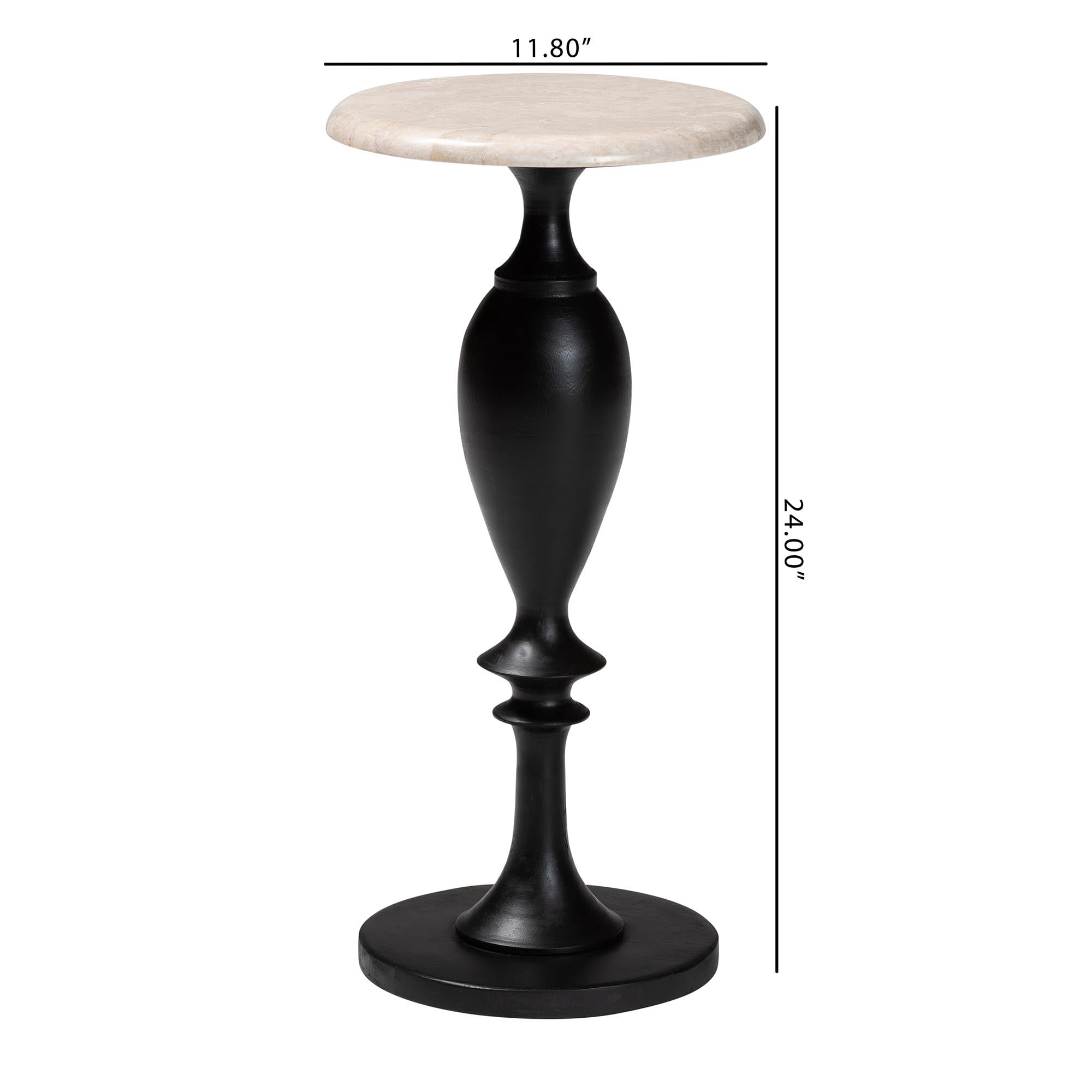 bali & pari Perlita Modern End Table, Grey