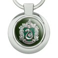 thumbnail image 3 of Harry Potter Slytherin Painted Crest Keychain Classy Round Chrome Plated Metal, 3 of 5