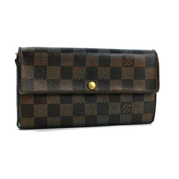 Pre-Owned Louis Vuitton Damier Portefeuille Sarah Bi-fold Long Wallet N61724 LOUIS VUITTON...