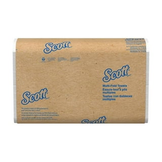 Scott® Essential™ Large Folded Hand Towels 6669 - Multifold Paper Towels -  15 packs x 240 White Z fold Paper Towels (3,600 total)