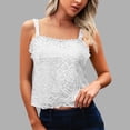 thumbnail image 2 of Womens Tank Tops Cotton Fashion Solid Summer Tank Tops for Women Adjustable Baggy U Neck Sleeveless Layering Shirts Camisole Vest Full Length Workout Basic Tank Top, 2 of 7