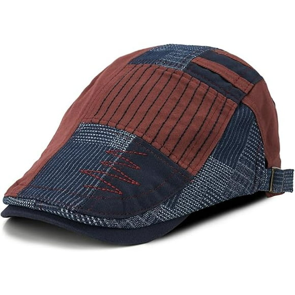 M MOACC Men's Beret Hat Cotton Buckle Adjustable Newsboy Hats for Men Driving Flat Caps Cabbie Gatsby Cap