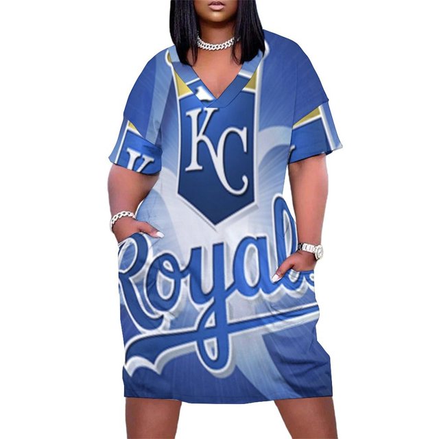 Kc Royals-vestido holgado con bolsillos para mujer ropa de verano vestido de noche elegante novedad de