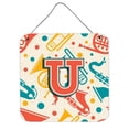 thumbnail image 2 of Carolines Treasures CJ2001-XDS66 Letter X Retro Teal Orange Musical Instruments Initial Wall and Door Hanging Prints, 2 of 7